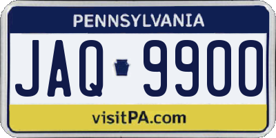 PA license plate JAQ9900