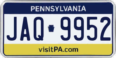PA license plate JAQ9952