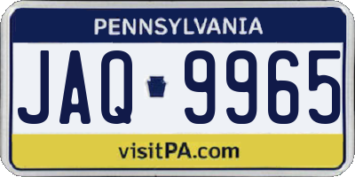 PA license plate JAQ9965