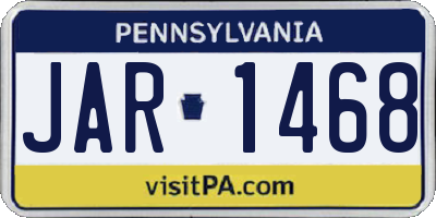 PA license plate JAR1468