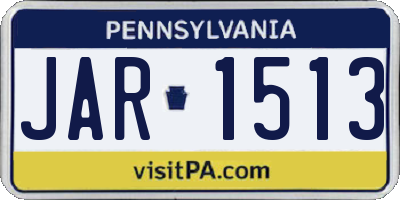 PA license plate JAR1513