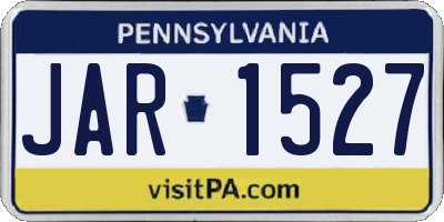 PA license plate JAR1527