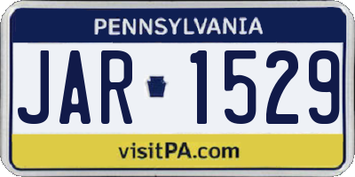 PA license plate JAR1529
