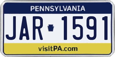 PA license plate JAR1591