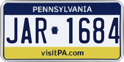 PA license plate JAR1684