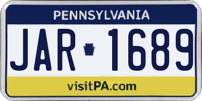 PA license plate JAR1689