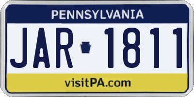PA license plate JAR1811