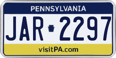 PA license plate JAR2297