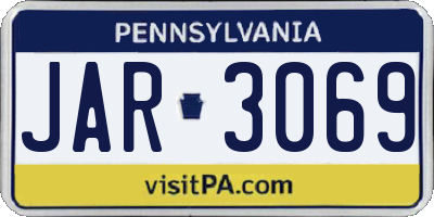 PA license plate JAR3069