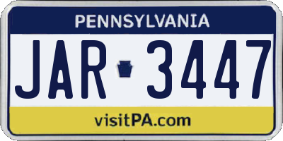 PA license plate JAR3447