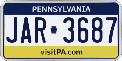 PA license plate JAR3687