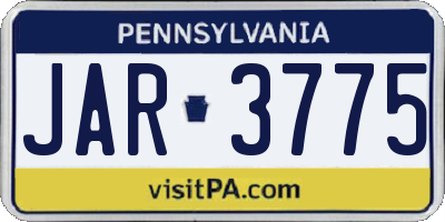 PA license plate JAR3775