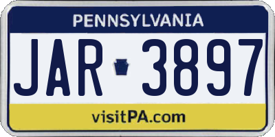 PA license plate JAR3897