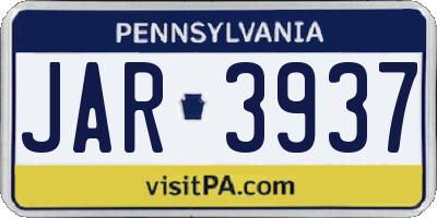 PA license plate JAR3937