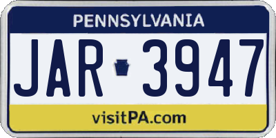 PA license plate JAR3947