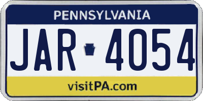 PA license plate JAR4054
