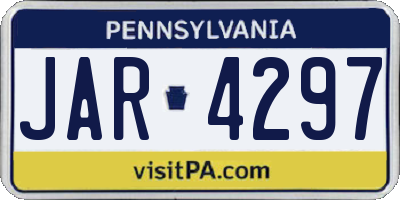 PA license plate JAR4297
