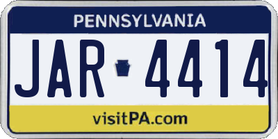 PA license plate JAR4414