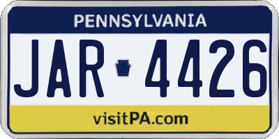PA license plate JAR4426