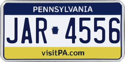PA license plate JAR4556