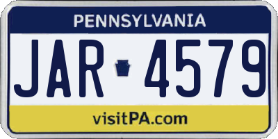 PA license plate JAR4579