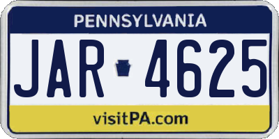 PA license plate JAR4625