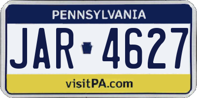 PA license plate JAR4627
