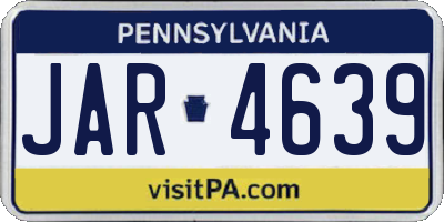 PA license plate JAR4639