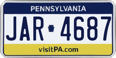 PA license plate JAR4687
