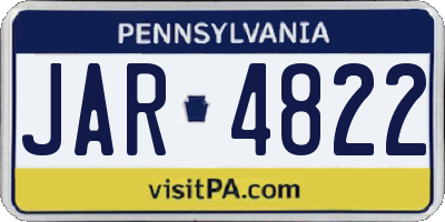 PA license plate JAR4822