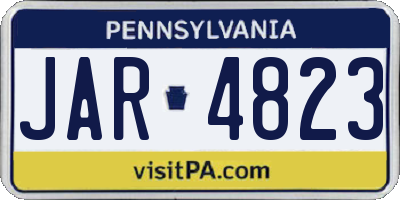 PA license plate JAR4823