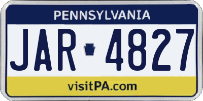 PA license plate JAR4827