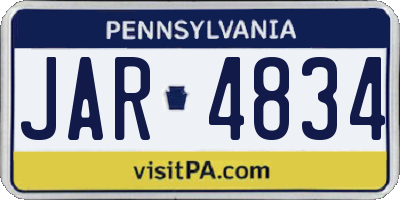 PA license plate JAR4834
