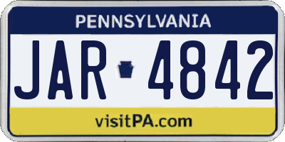 PA license plate JAR4842
