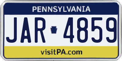 PA license plate JAR4859