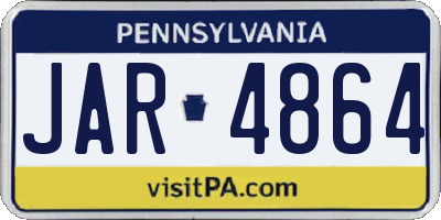 PA license plate JAR4864