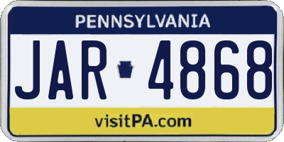 PA license plate JAR4868