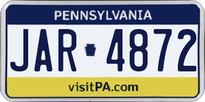 PA license plate JAR4872