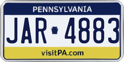 PA license plate JAR4883