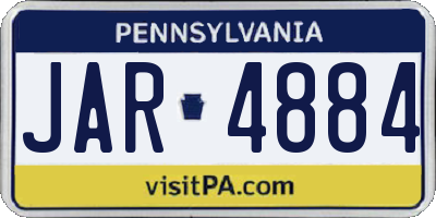 PA license plate JAR4884