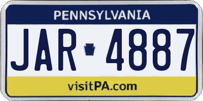 PA license plate JAR4887