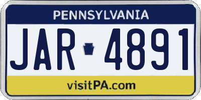 PA license plate JAR4891