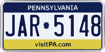 PA license plate JAR5148