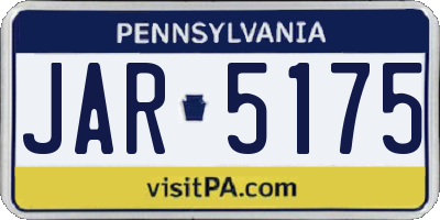 PA license plate JAR5175