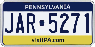 PA license plate JAR5271