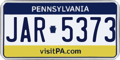 PA license plate JAR5373