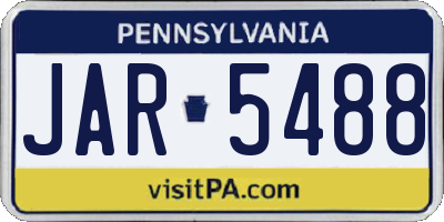 PA license plate JAR5488