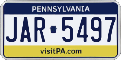 PA license plate JAR5497