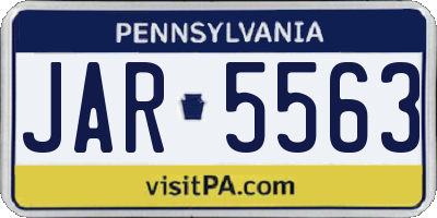 PA license plate JAR5563