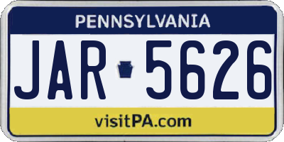 PA license plate JAR5626